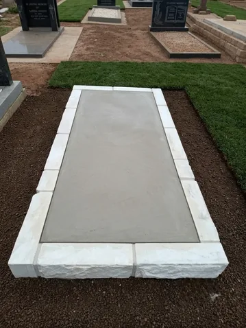 Single grave foundation by SNC Tombstones
